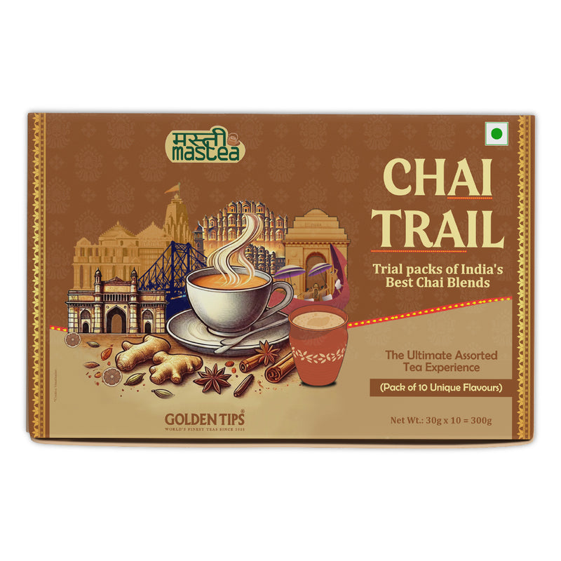Chai Trail Packs of India's Best Chai Blends (30g X 10 Packs)