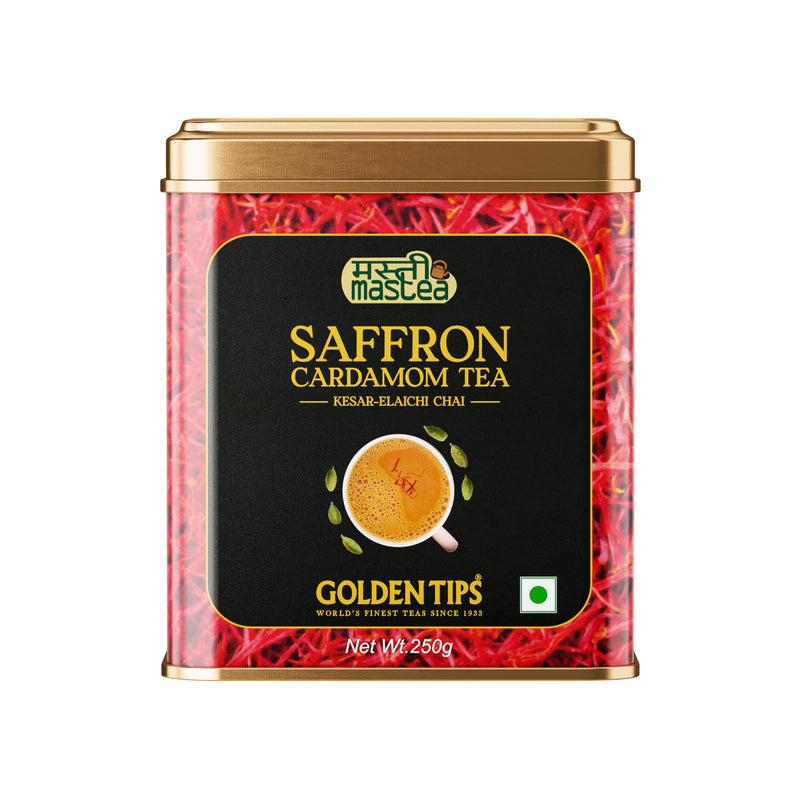Saffron Cardamom Exotic Chai India's Authentic Spiced Tea - Tin Can