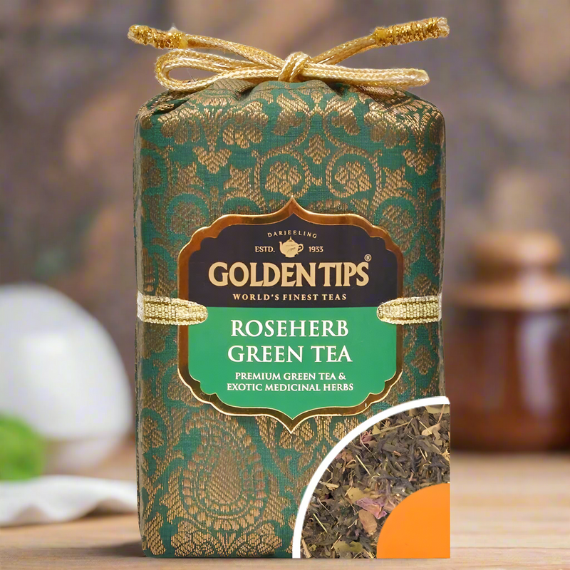 Roseherb Green Tea - Royal Brocade Cloth Bag