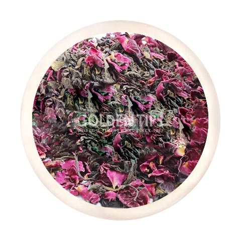 Green Blush Whole Leaf Rose Green Tea - Golden Tips