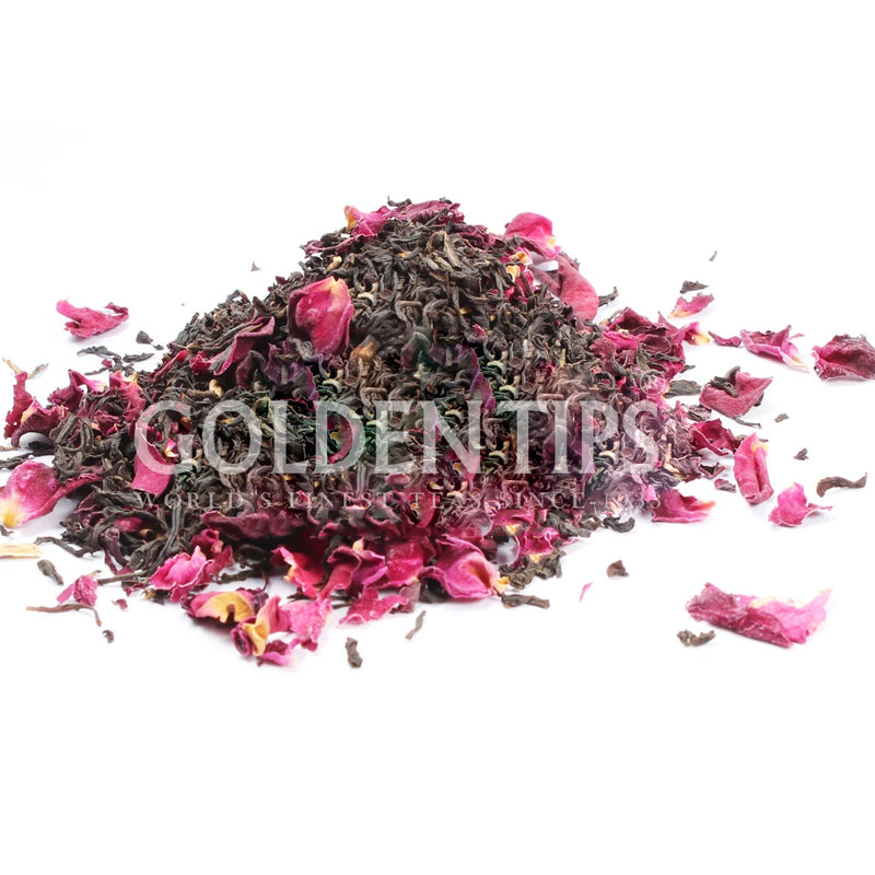 Black Blush Loose Leaf Rose Black Tea - Golden Tips