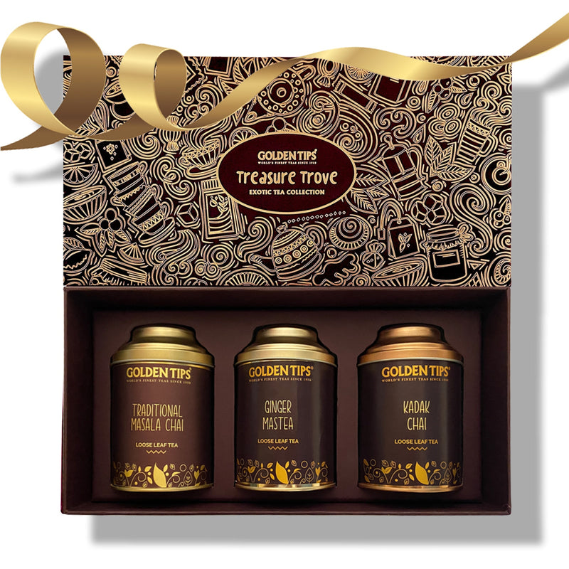 Gift boxes Combo Traditional Masala Chai + Ginger Mastea + Kadak Chai - Golden Tips