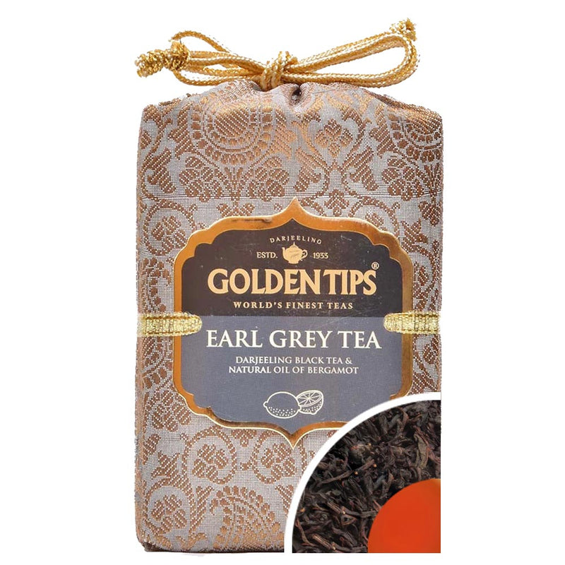 Earl Grey Tea - Royal Brocade Cloth Bag - Golden Tips