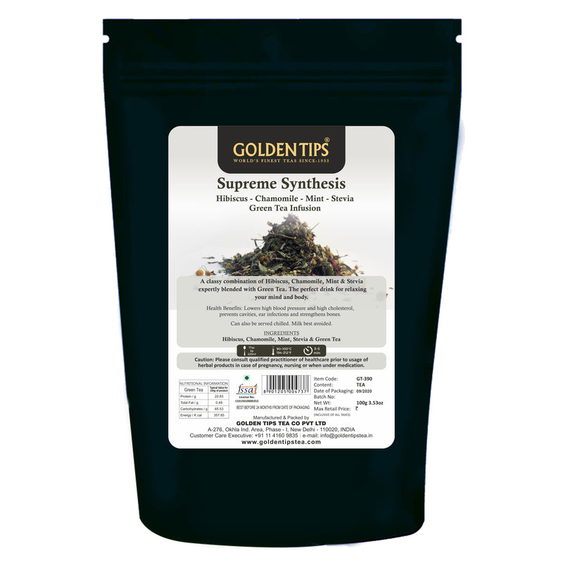 Supreme Synthesis Hibiscus - Stevia Green Tea - Golden Tips