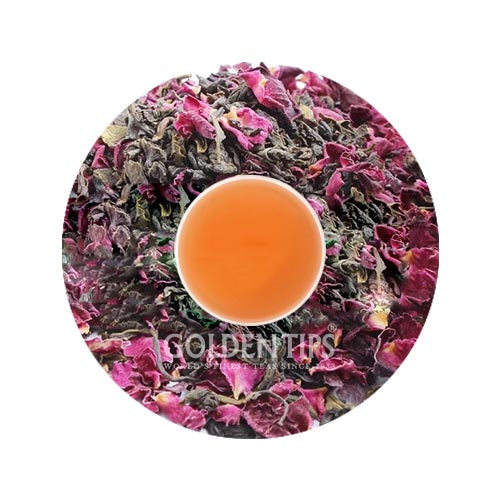 Green Blush Whole Leaf Rose Green Tea - Golden Tips