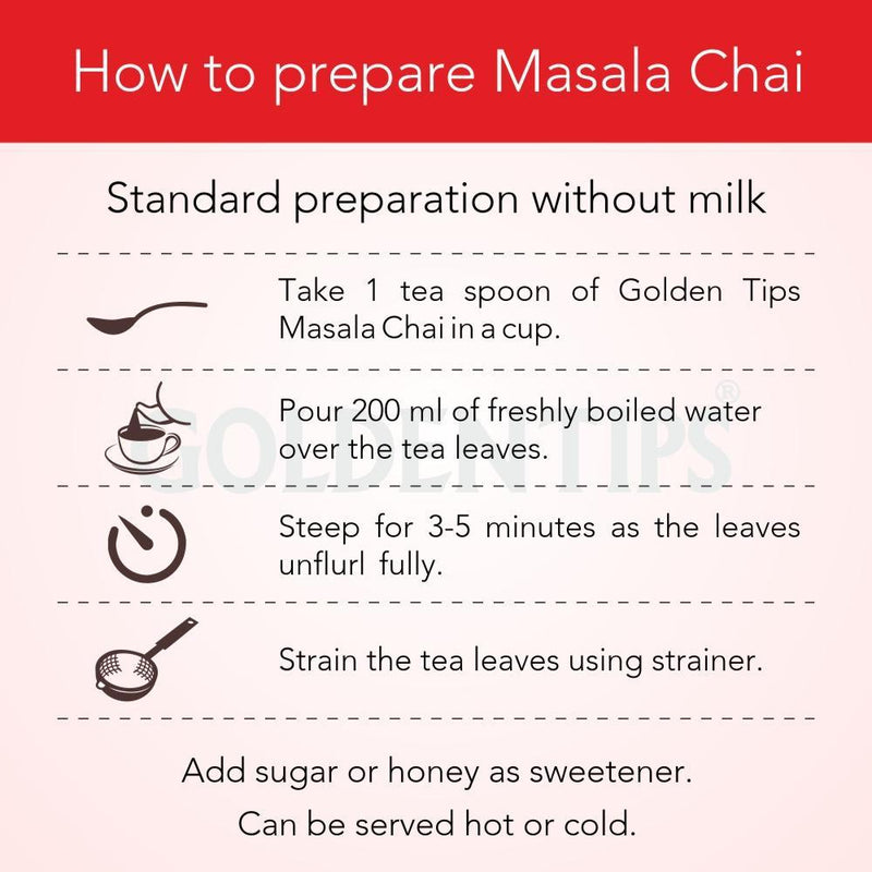 Masala Chai India's Authentic Spiced Tea - Golden Tips