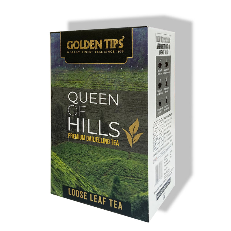 Queen of Hills Premium Darjeeling Tea - Paper Box - Golden Tips