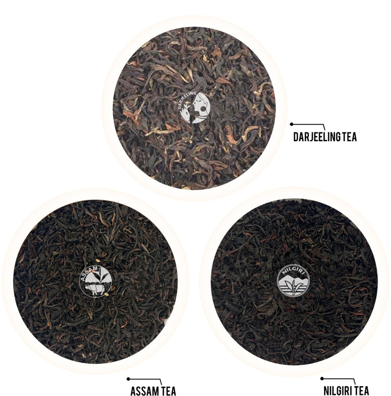 Finest Indian Teas Trio - Darjeeling, Nilgiri & Assam (3x50gm) - Golden Tips