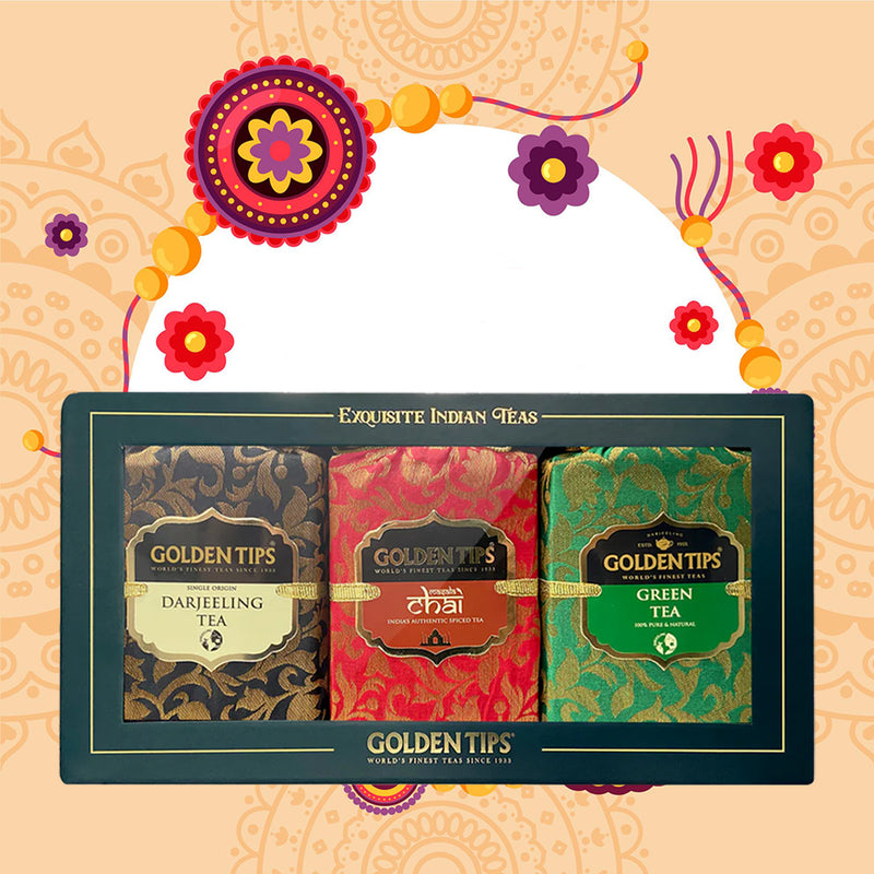 3-in-1 Handmade Paper Box - Darjeeling, Green & Masala Chai