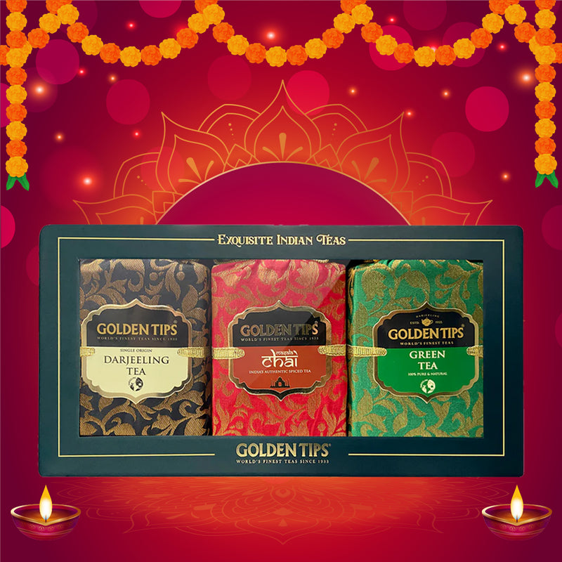 3-in-1 Handmade Paper Box - Darjeeling, Green & Masala Chai