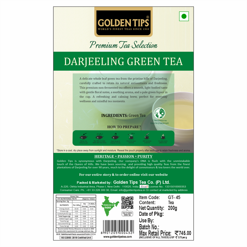 Pure Green Tea - Royal Brocade Cloth Bag