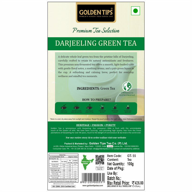 Pure Green Tea - Royal Brocade Cloth Bag