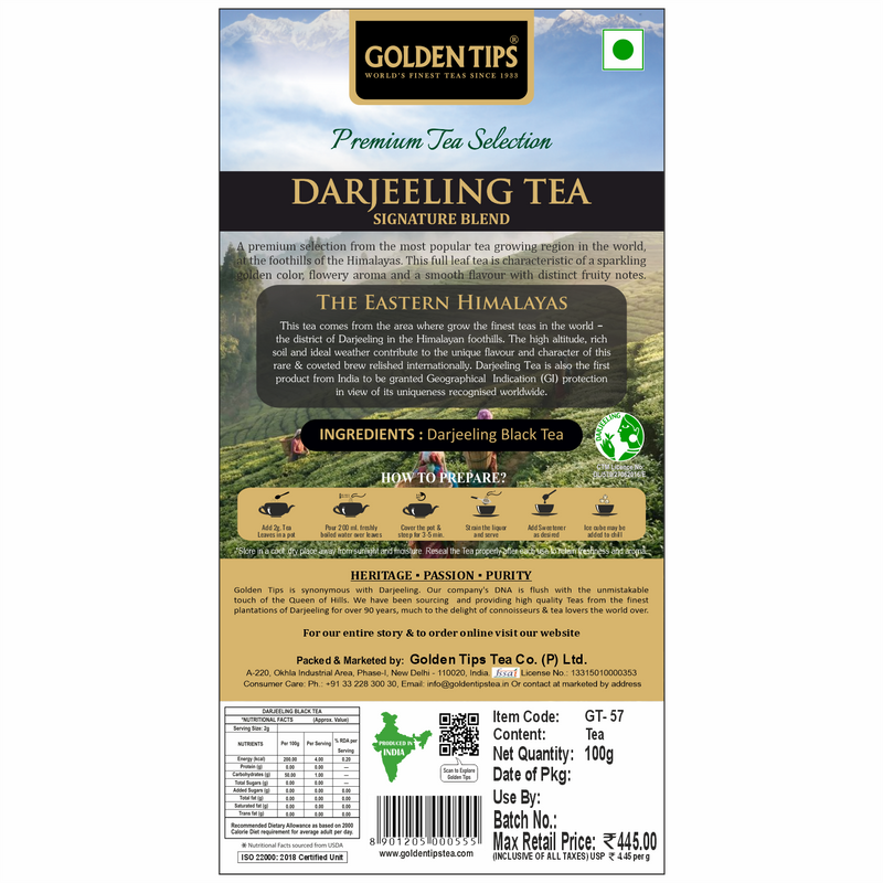 Pure Darjeeling Tea - Royal Brocade Cloth Bag