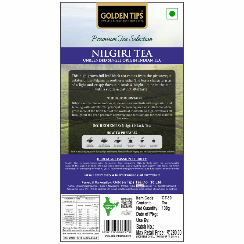 Pure Nilgiri Tea - Royal Brocade Cloth Bag