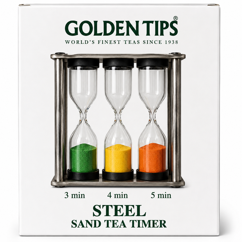 Perfect STEEL Sand Tea Timer - 3/4/5 Minutes | Tea Timer | Brewing Tea and Coffee Timer