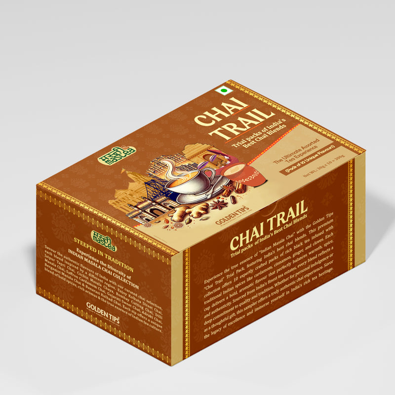 Chai Trail Trial Packs of India's Best Chai Blends (30g X 10 Packs)