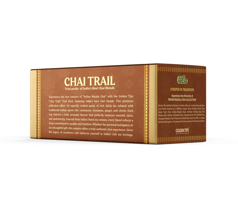 Chai Trail Trial Packs of India's Best Chai Blends (30g X 10 Packs)