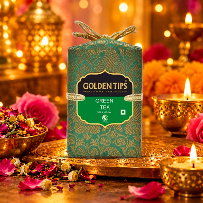 Pure Green Tea - Royal Brocade Cloth Bag