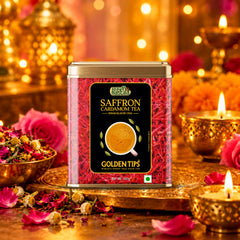 Saffron Cardamom Exotic Chai India's Authentic Spiced Tea - Tin Can