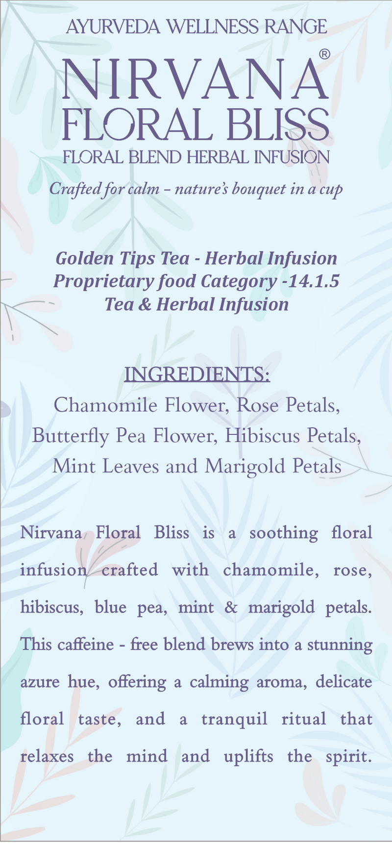 Herbyoga Nirvana Floral Bliss Herbal Infusion (Herbal Tea)