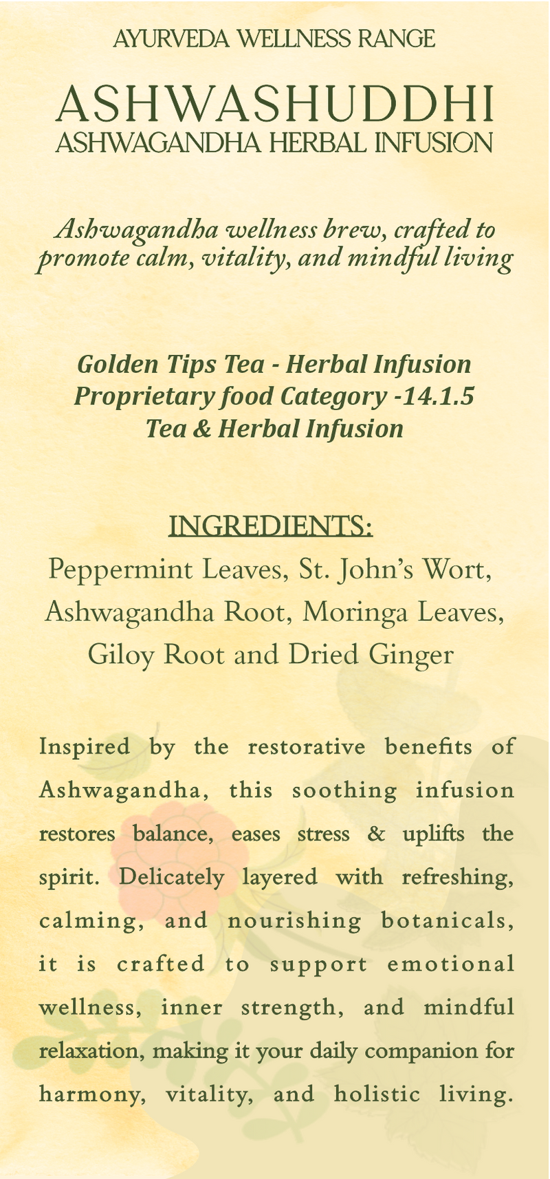 Herbyoga Ashwashuddhi Ashwagandha Herbal Infusion (Herbal Tea)