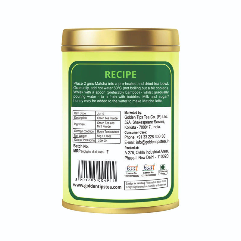 Mint Matcha Japanese Green Tea Powder