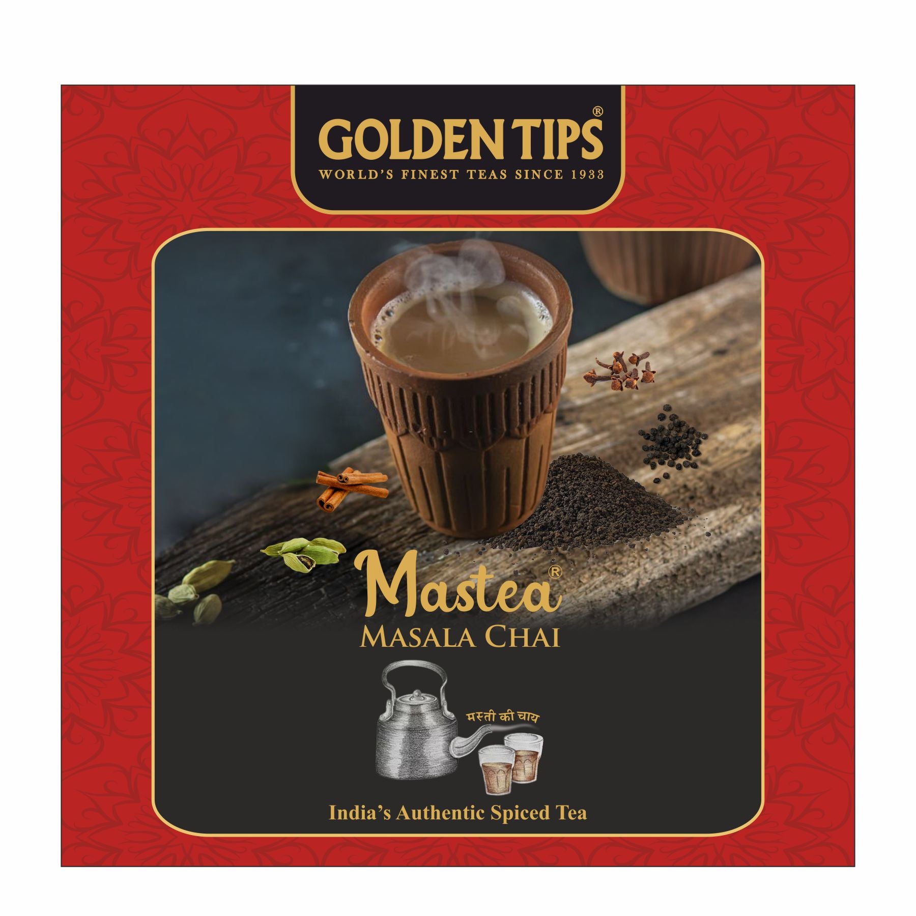 Masala Chai - India's Authentic Spiced Tea - Golden Tips Tea (India)