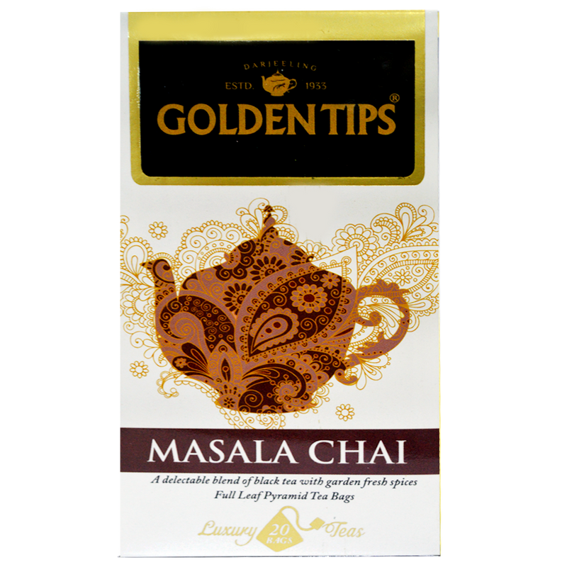 Masala Chai Full Leaf Pyramid -  Tea Bags - Golden Tips