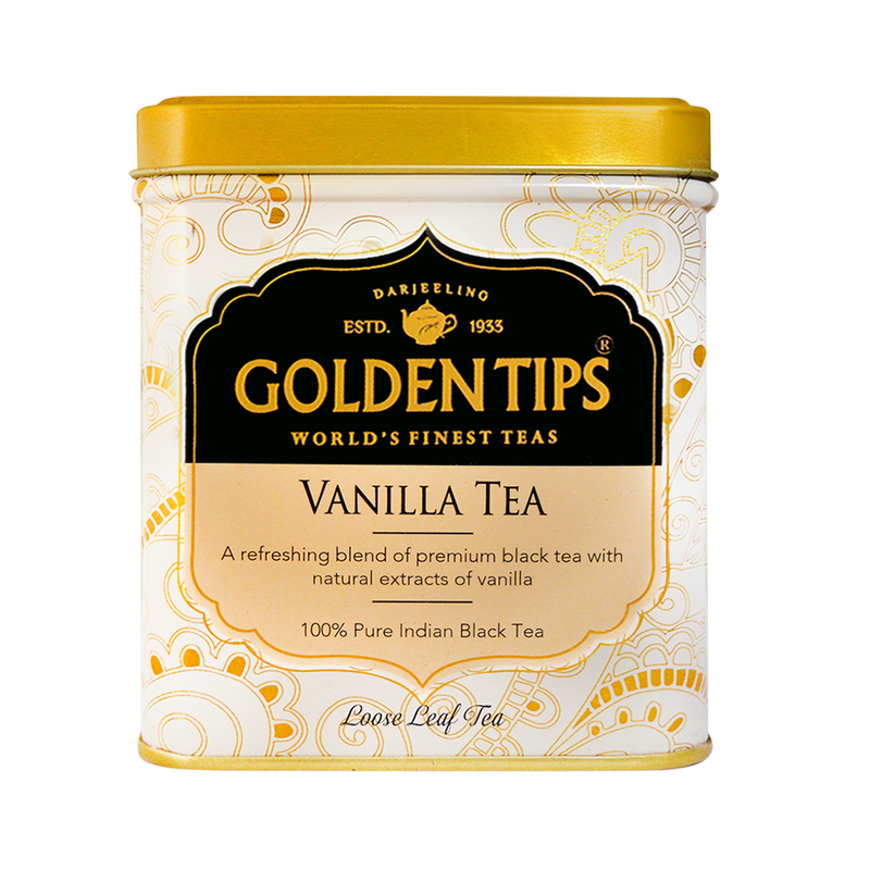 Vanilla Flavoured Black Tea - Tin can - Golden Tips