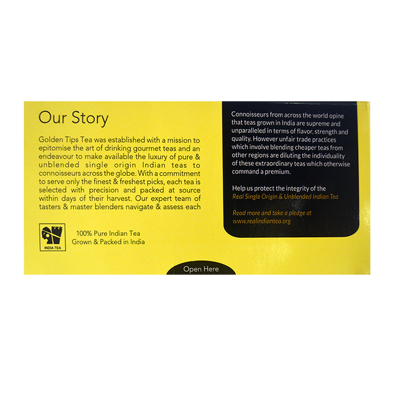 Pure Green Tea Individual Envelope - Tea Bags - Golden Tips