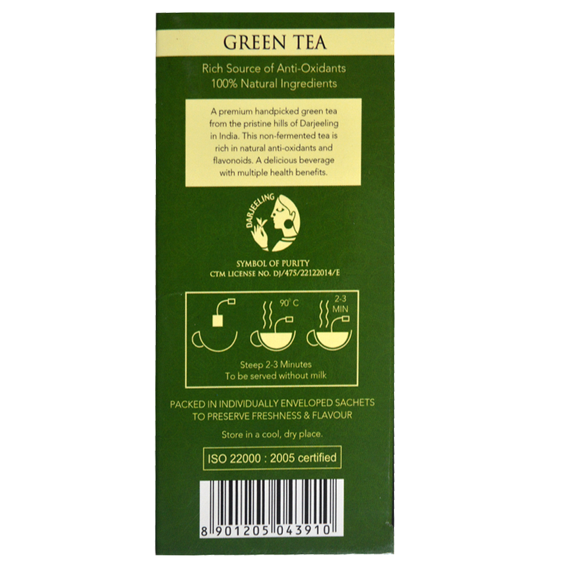Pure Green Tea Individual Envelope - Tea Bags - Golden Tips