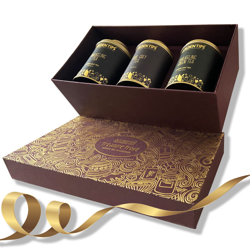 Gift boxes Combo Darjeeling Tea + Earl Grey Tea + Darjeeling Green Tea - Golden Tips