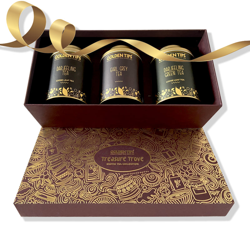 Gift boxes Combo Darjeeling Tea + Earl Grey Tea + Darjeeling Green Tea - Golden Tips