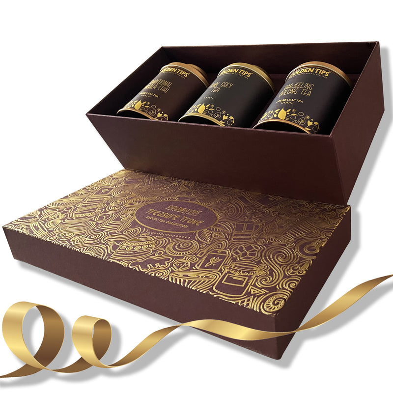 Gift boxes Combo Masala Chai + Earl Grey Tea + Oolong Tea - Golden Tips