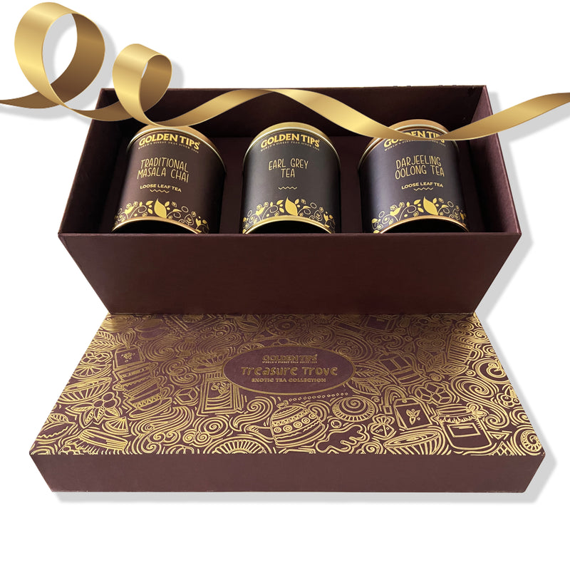 Gift boxes Combo Masala Chai + Earl Grey Tea + Oolong Tea - Golden Tips