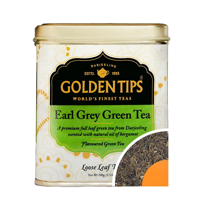 Earl Grey Green Tea - Tin Can - Golden Tips
