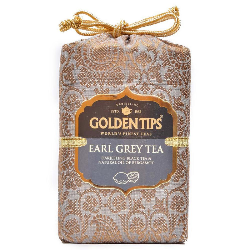 Earl Grey  Tea - Royal Brocade Cloth Bag - Golden Tips