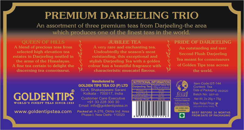3-in-1 Queen of Hills, Jubilee and Pride of Darjeeling - Velvet Bag, 3x25g - Golden Tips