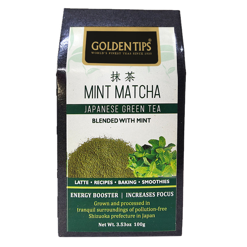 Mint Matcha Japanese Green Tea Powder - Golden Tips