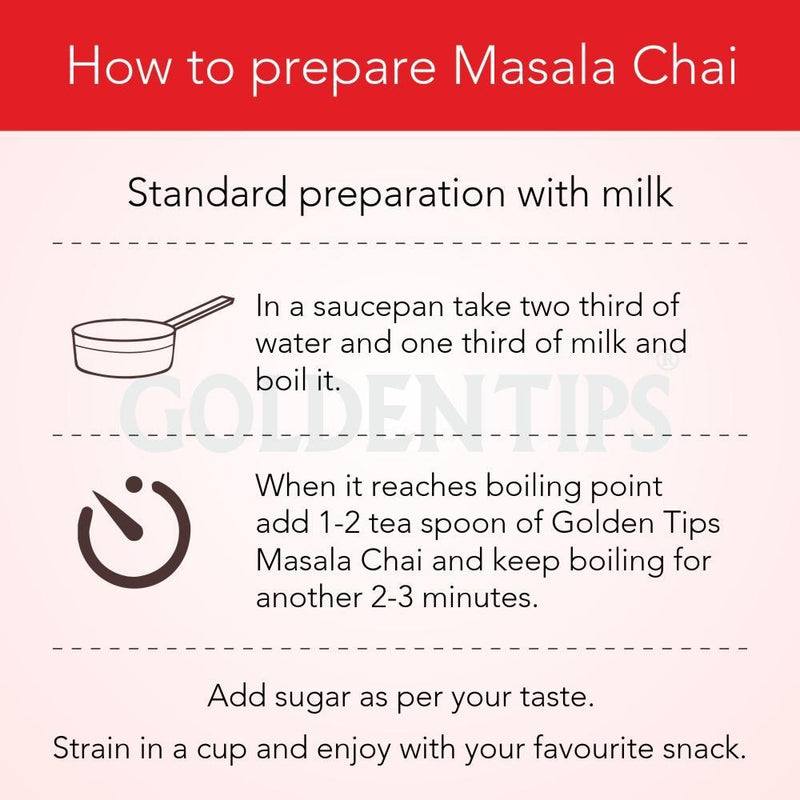 Masala Chai India's Authentic Spiced Tea - Golden Tips