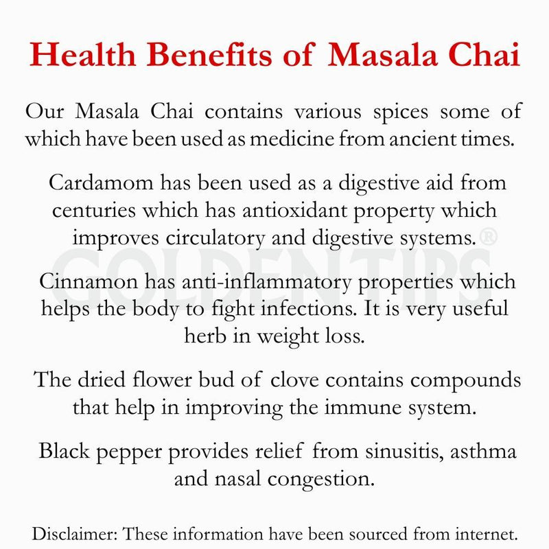 Masala Chai India's Authentic Spiced Tea - Golden Tips
