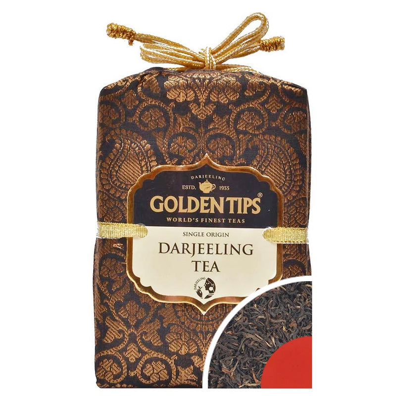 Pure Darjeeling Tea - Royal Brocade Cloth Bag - Golden Tips