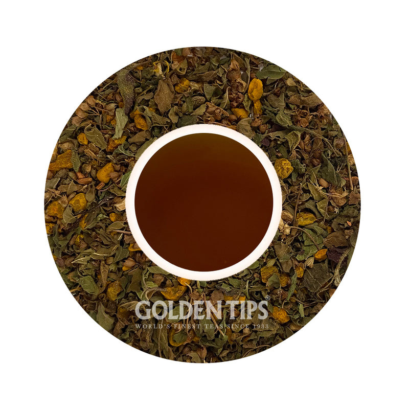 Herbyoga -Tulsi, Turmeric & Ginger Herbal Tea (100 gm) - Golden Tips