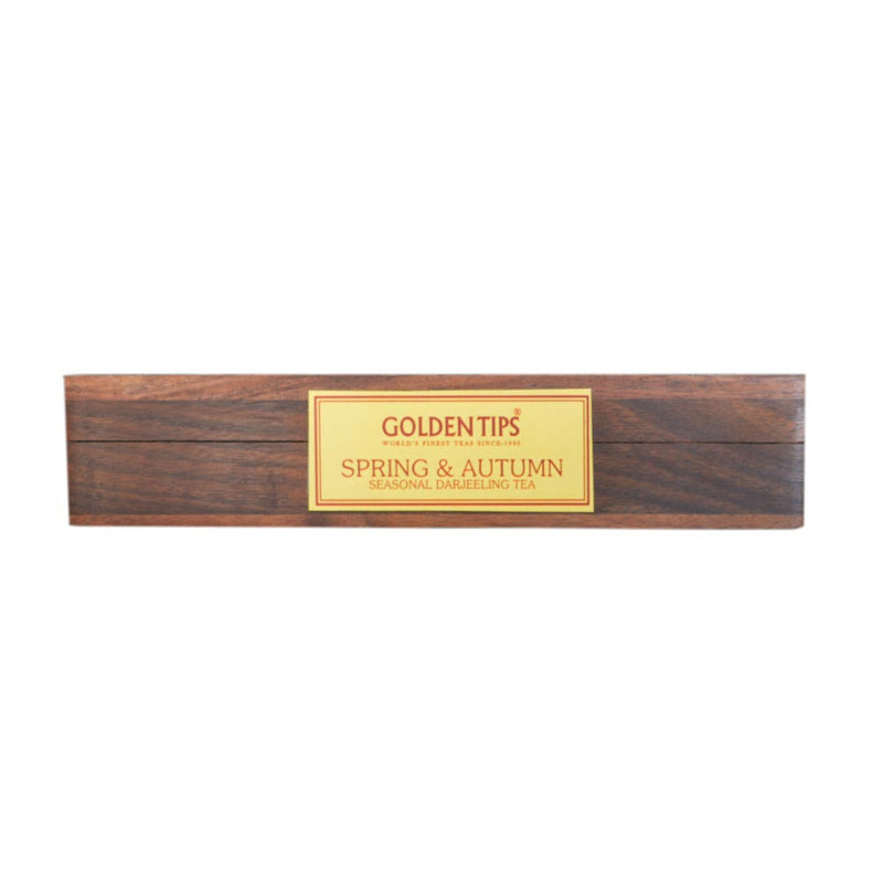 Spring & Autumn Darjeeling Carved Wooden Box (2x25g) - Golden Tips
