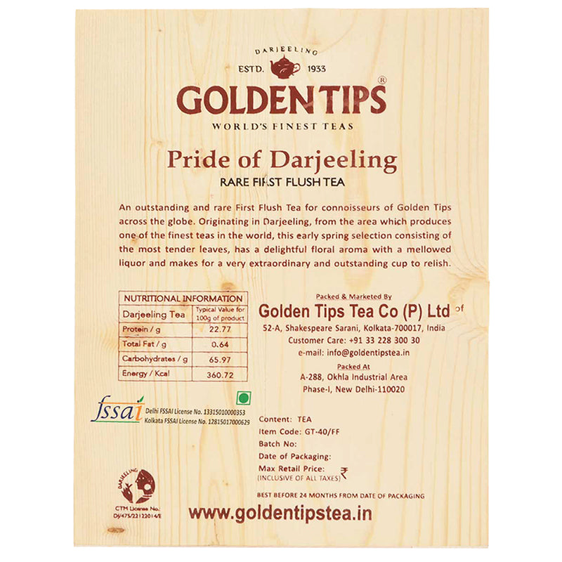 Pride Of Darjeeling - Rare First Flush Tea - Golden Tips