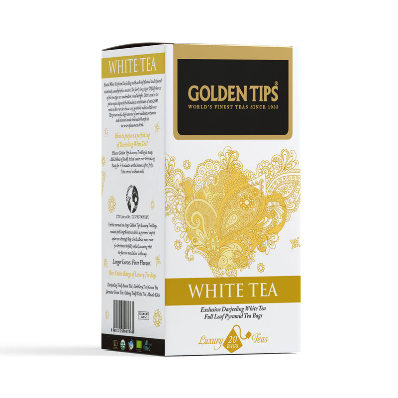 Exclusive Darjeeling White Tea Full Leaf Pyramid Tea Bags